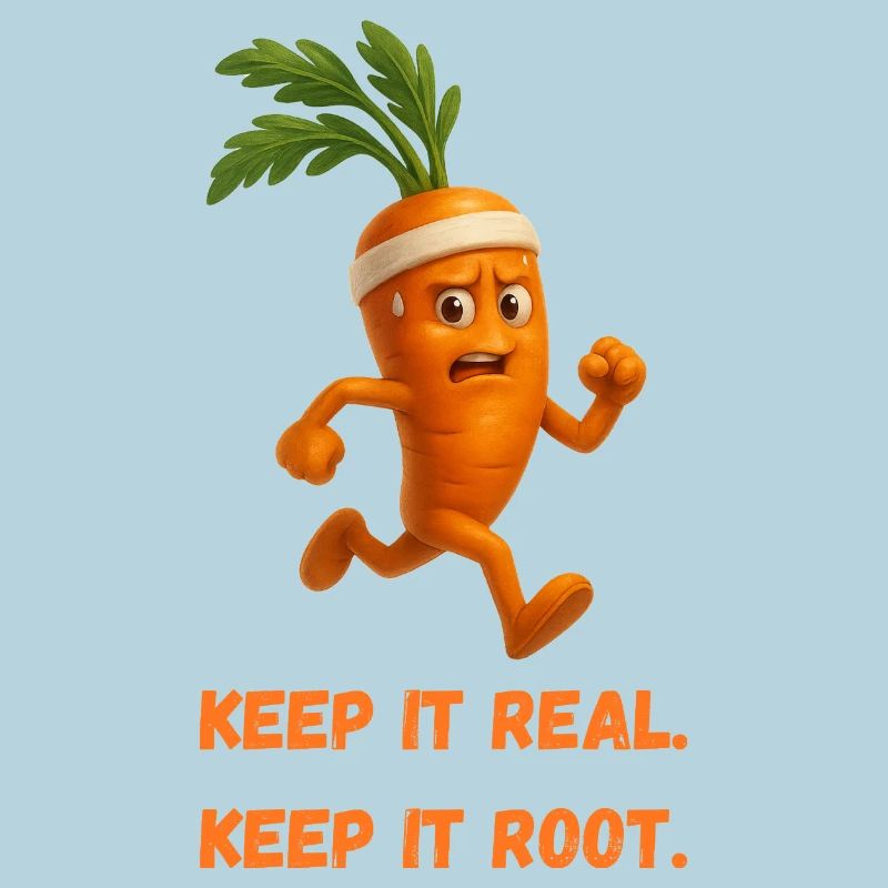 Carrot Runner – Keep It Real Root Caricature