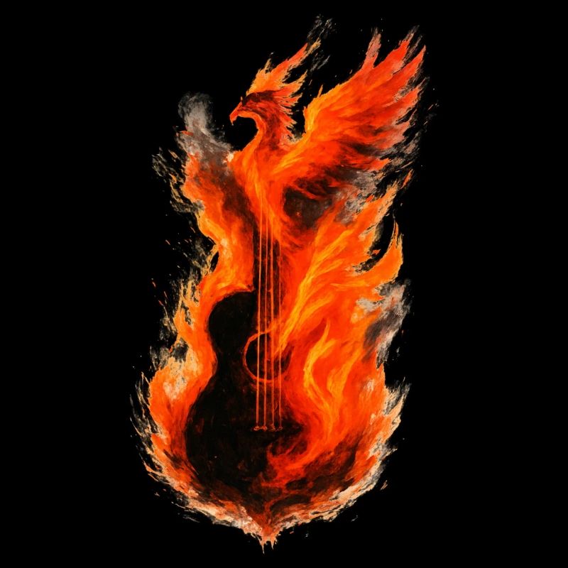 Phoenix Fire Guitar: Incandescent Rock Design