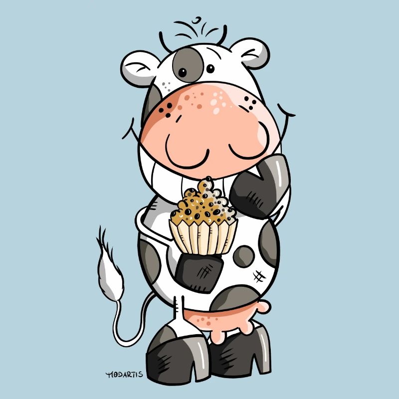 Kuh mit Muffin