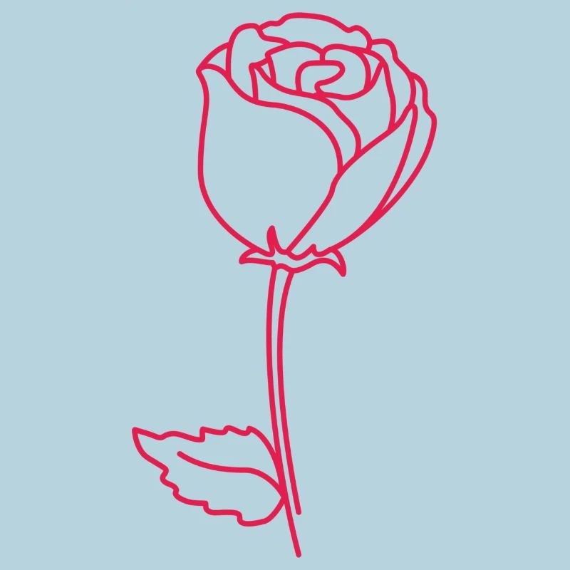 Rosenumriss Neonpink