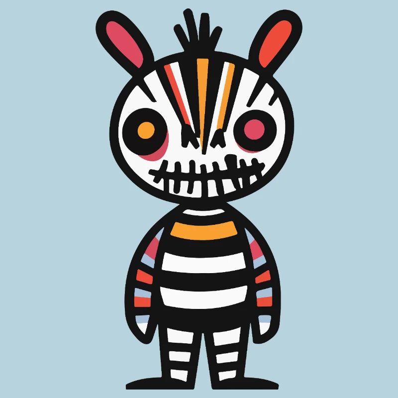 Zebra Halloween Comic Lustig