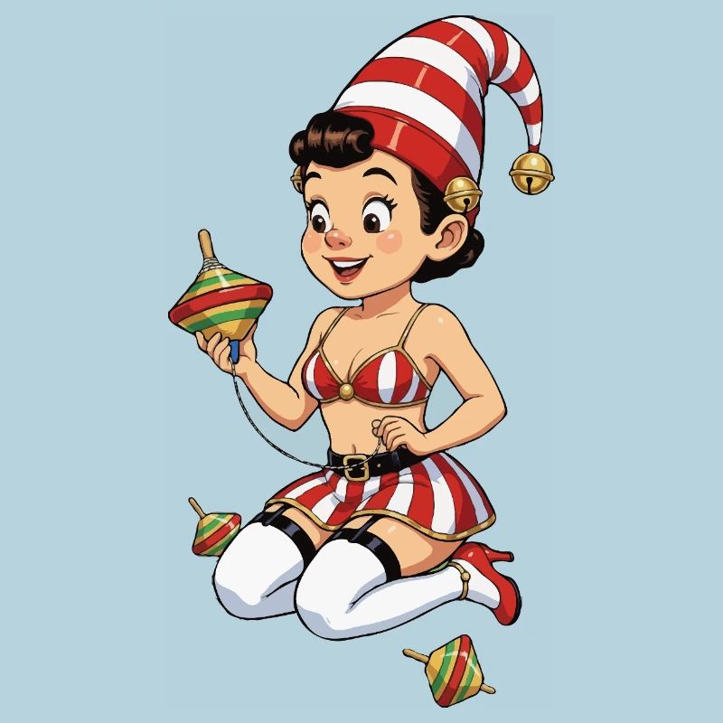 Leprechaun-Mädchen mit Kreisel