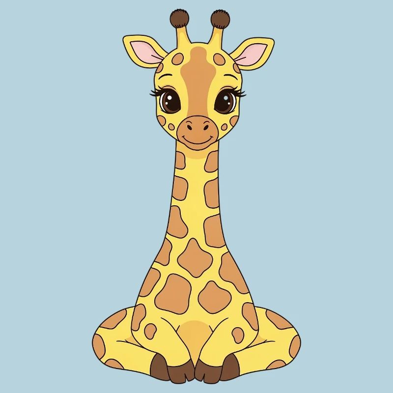Illustration de girafes mignonnes