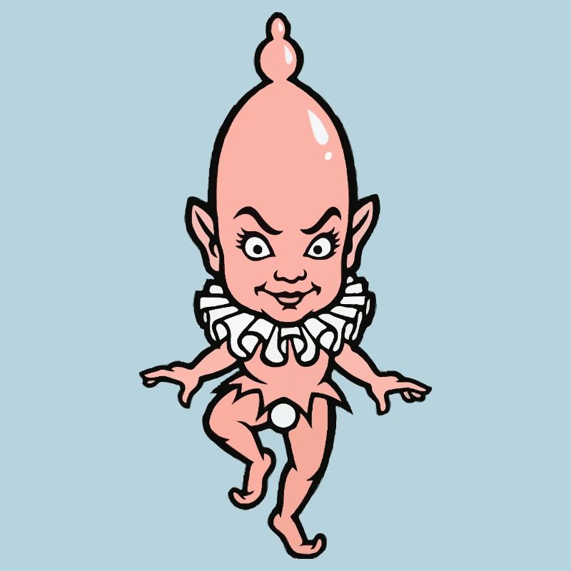 Cute Devil Baby with Collar