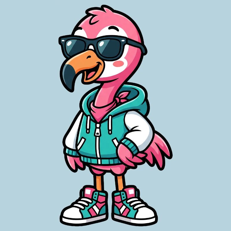 Flamant rose cool