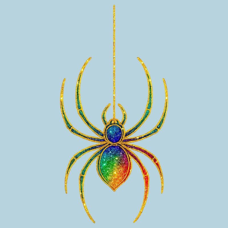 Regenbogen Glitzer-Spinne
