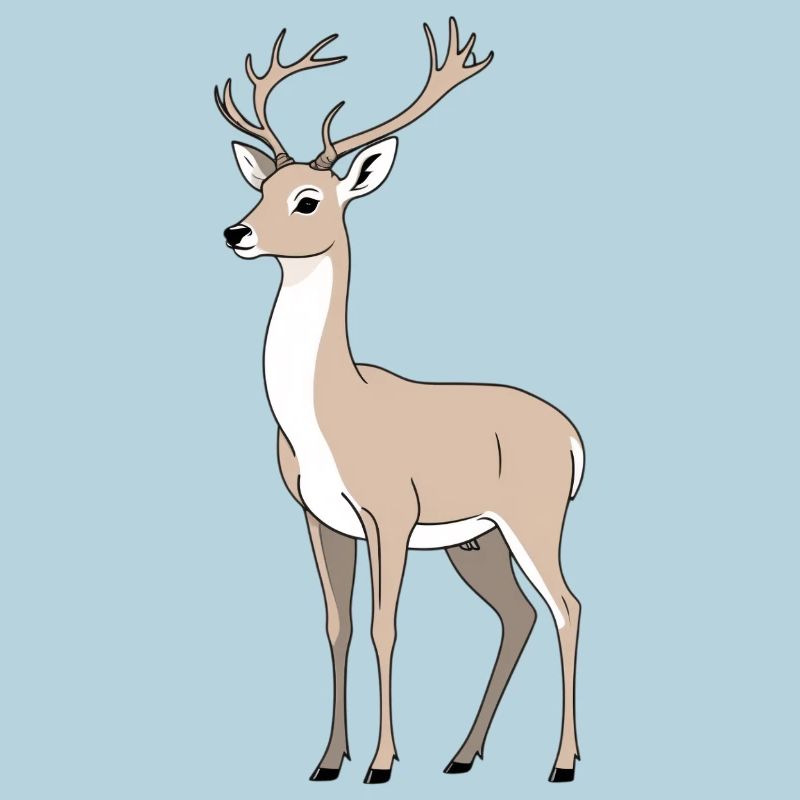 Cerf aux bois élégants