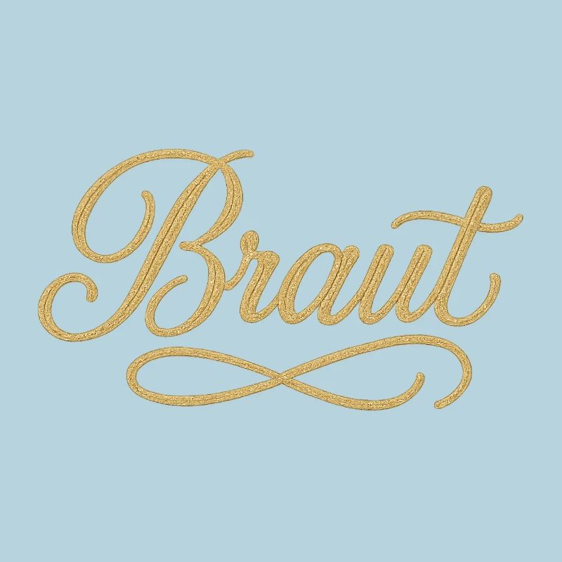 BRAUT Lettrage élégant brodé doré