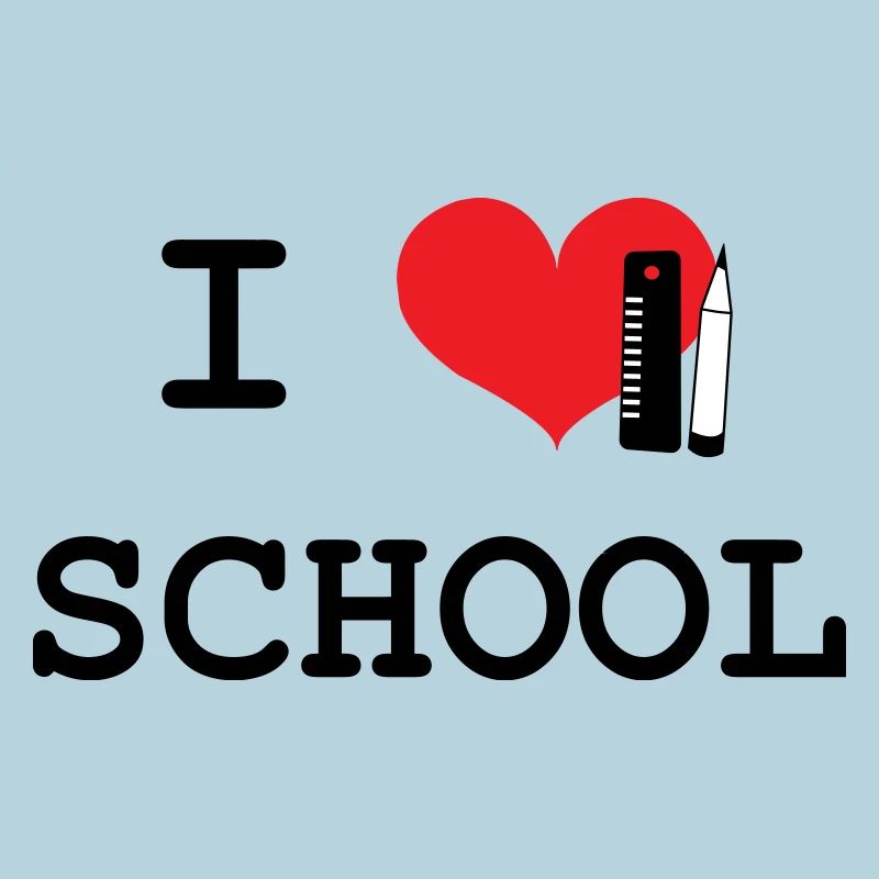 I Love School: Iconic Black Love School Pattern