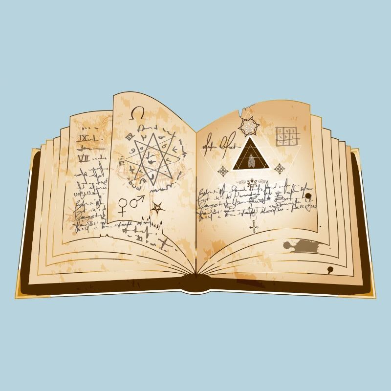 ancient magic book with ancient spells