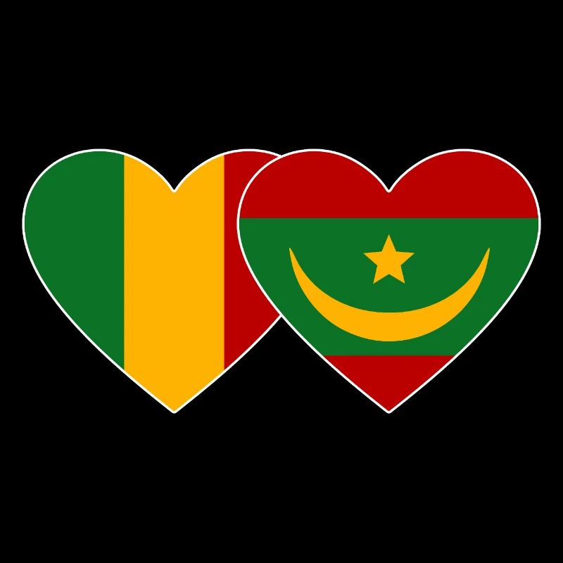 Mali_Mauretanien_Flagge_Herz