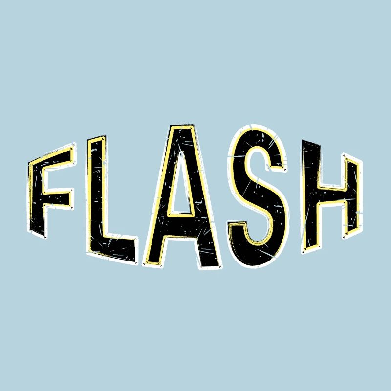 Étiquette FLASH avec flashs