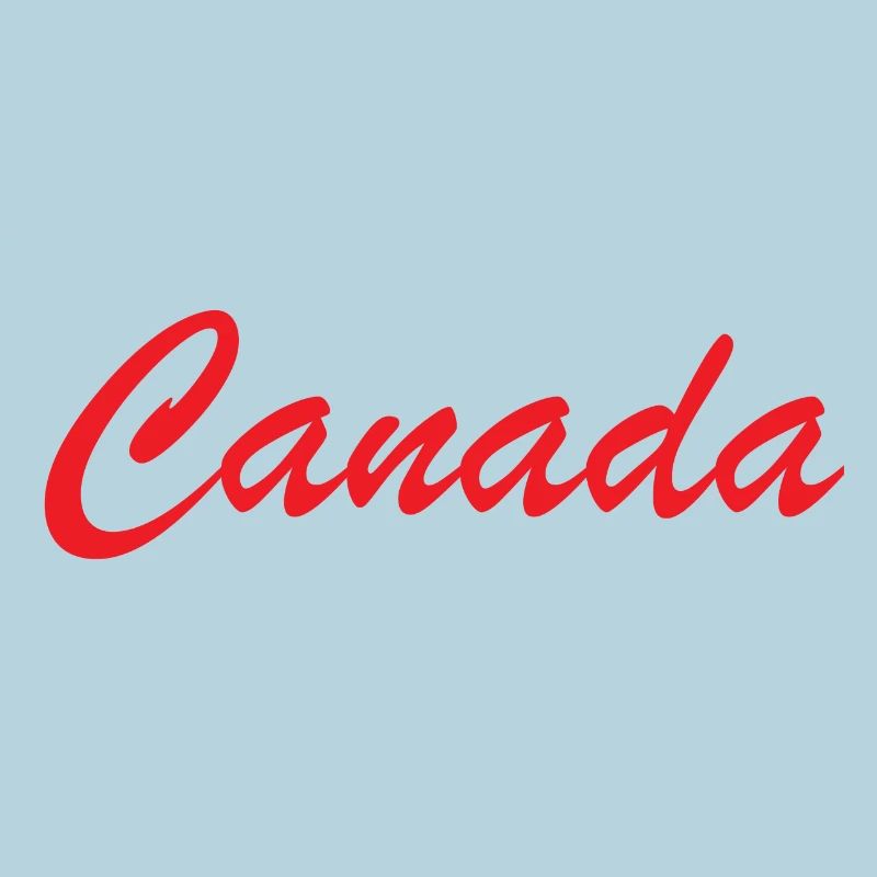 Lettrage Canada Script Rouge