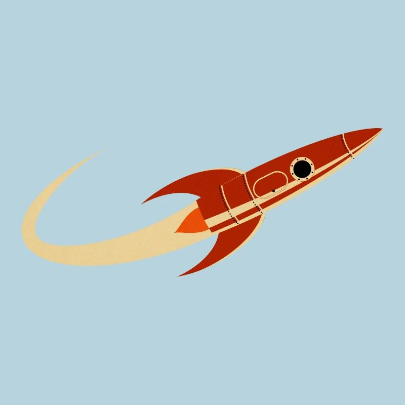Red Space Rocket