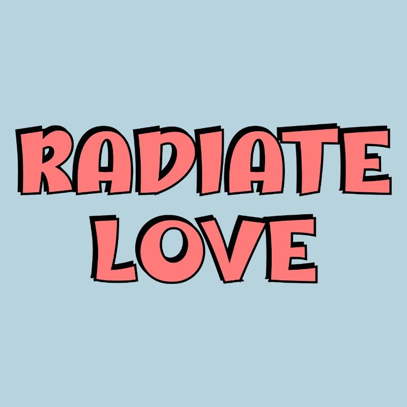 Strahlen Sie Liebe aus Rote Typografie