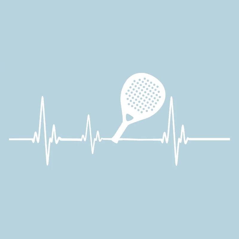 Padel Heartbeat Racket White Design