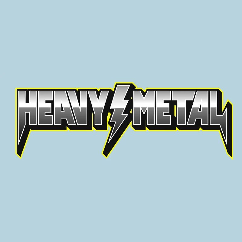 Logo de type 3D Heavy Metal avec éclairs