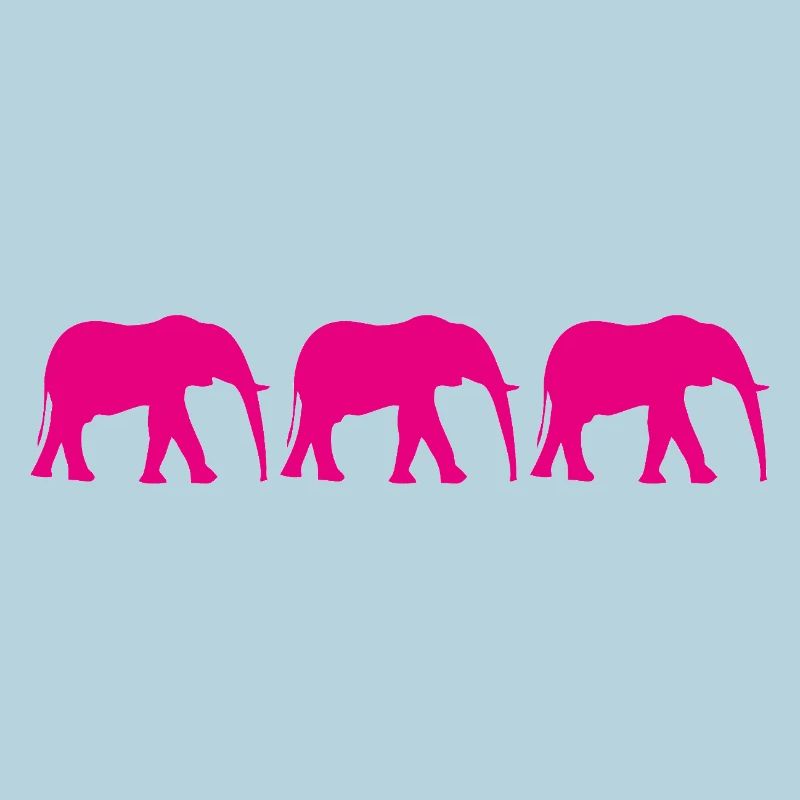 Pink elephants in a repeating pattern