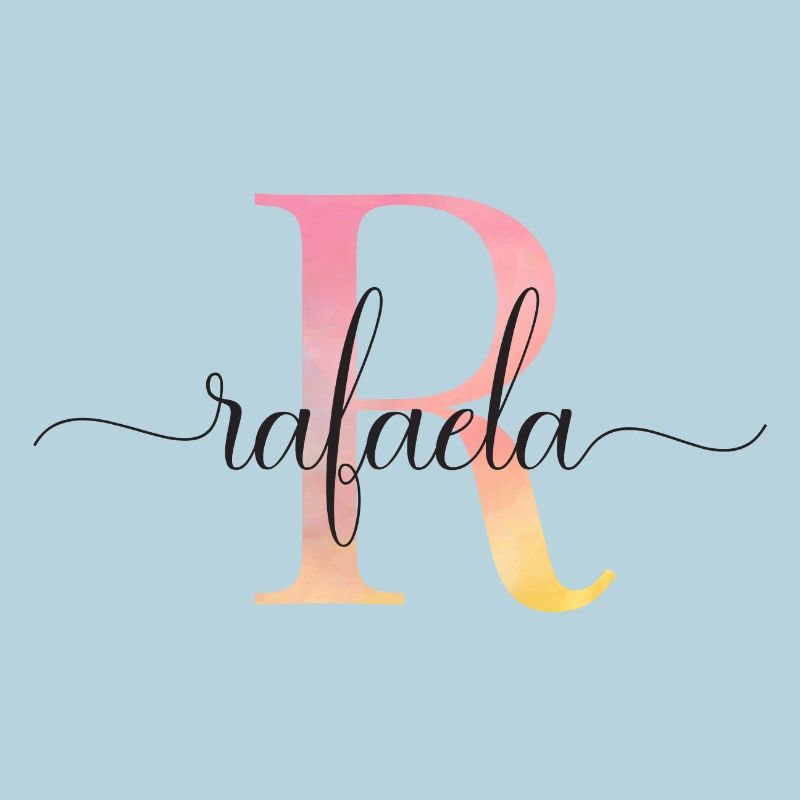 L | Monogramme | Nom | Rafaela |Aquarelle