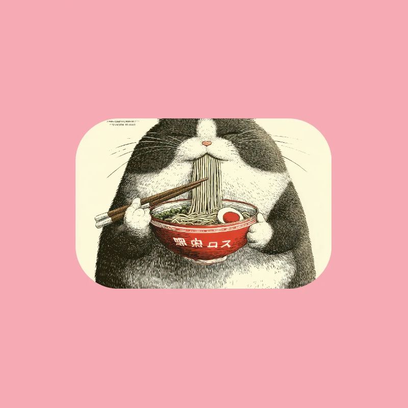 Ramen Chats Chonky Ukiyo-e