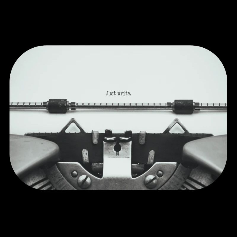 Écrivez simplement un design de machine à écrire vintage