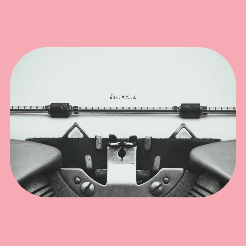 Écrivez simplement un design de machine à écrire vintage