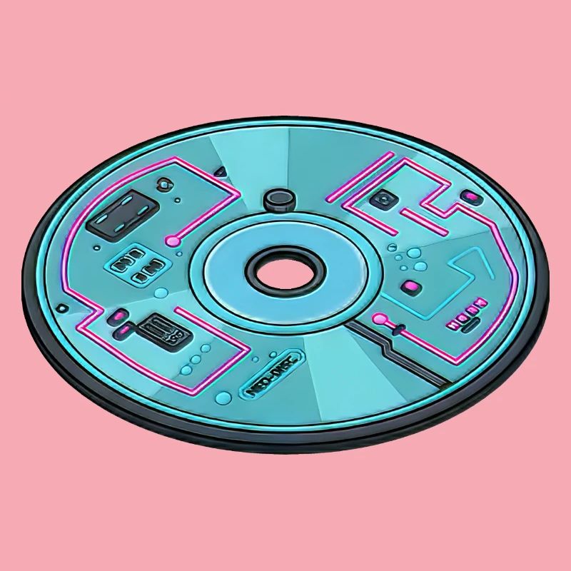 Digital Future Computer 90s Retro Design