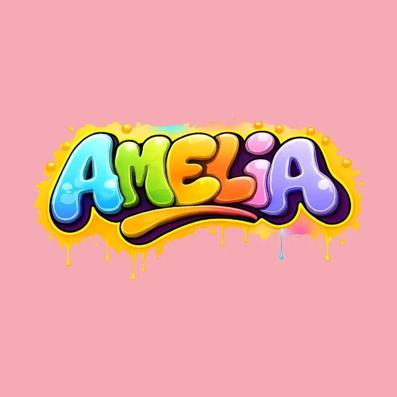 Graffiti Amelia Name Gift Ideal Printable su