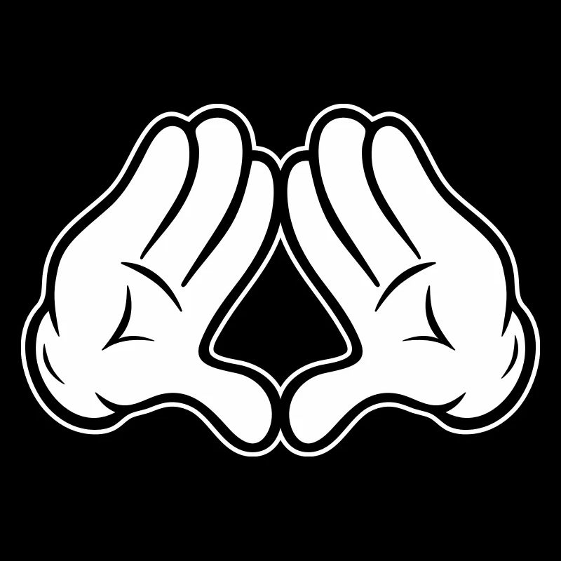 Hands Diamond Pyramid Triangle Rhombus Comic Style