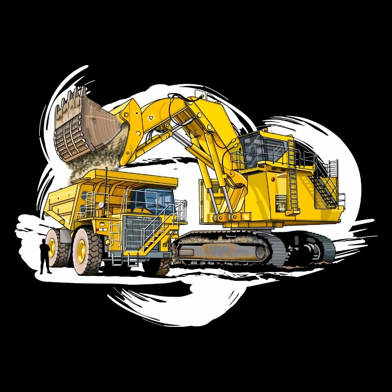 Mega machines on the construction site
