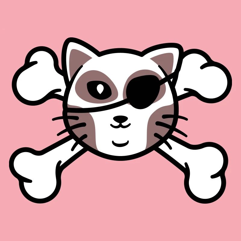 Patch de Crâne de chaton pirate