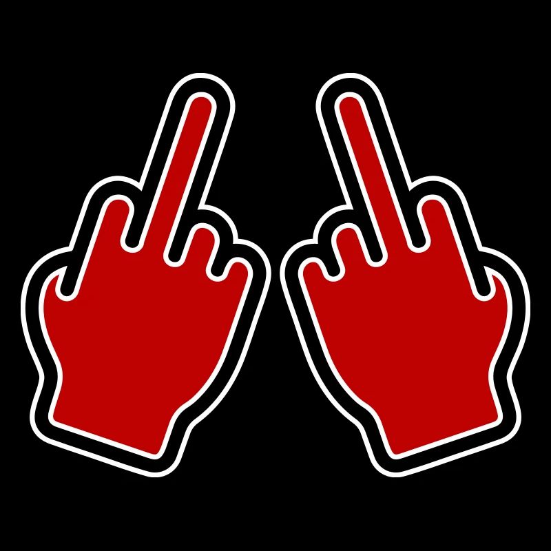 Mittelfinger Zeichen Hand