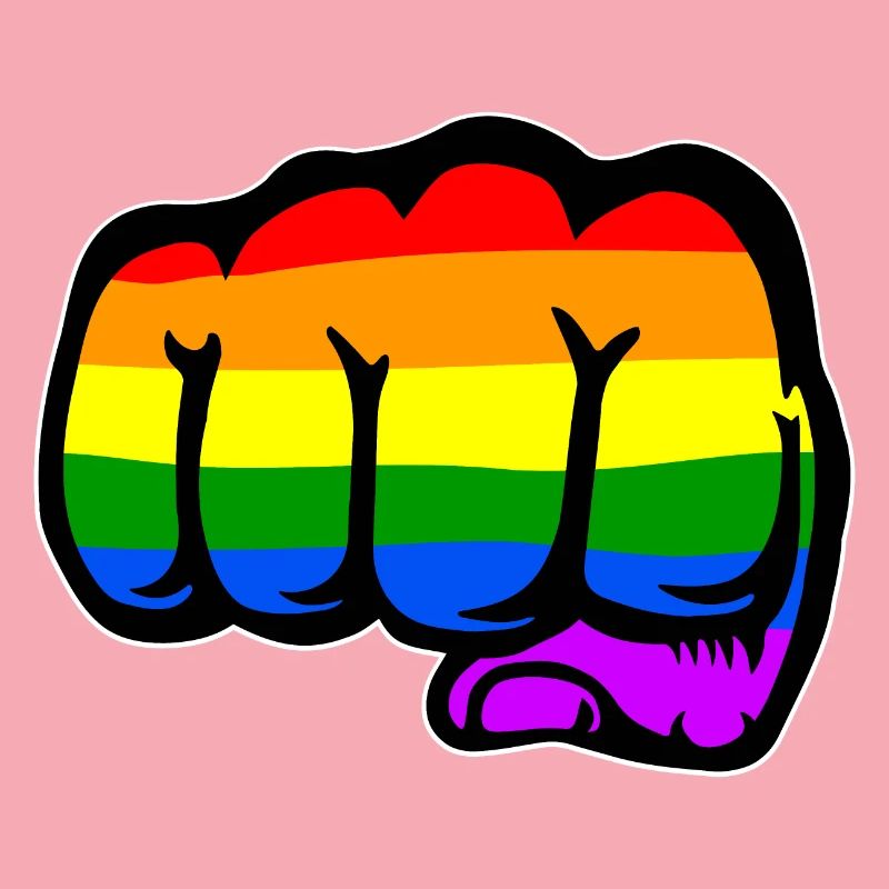 Hand Faust Regenbogenflagge