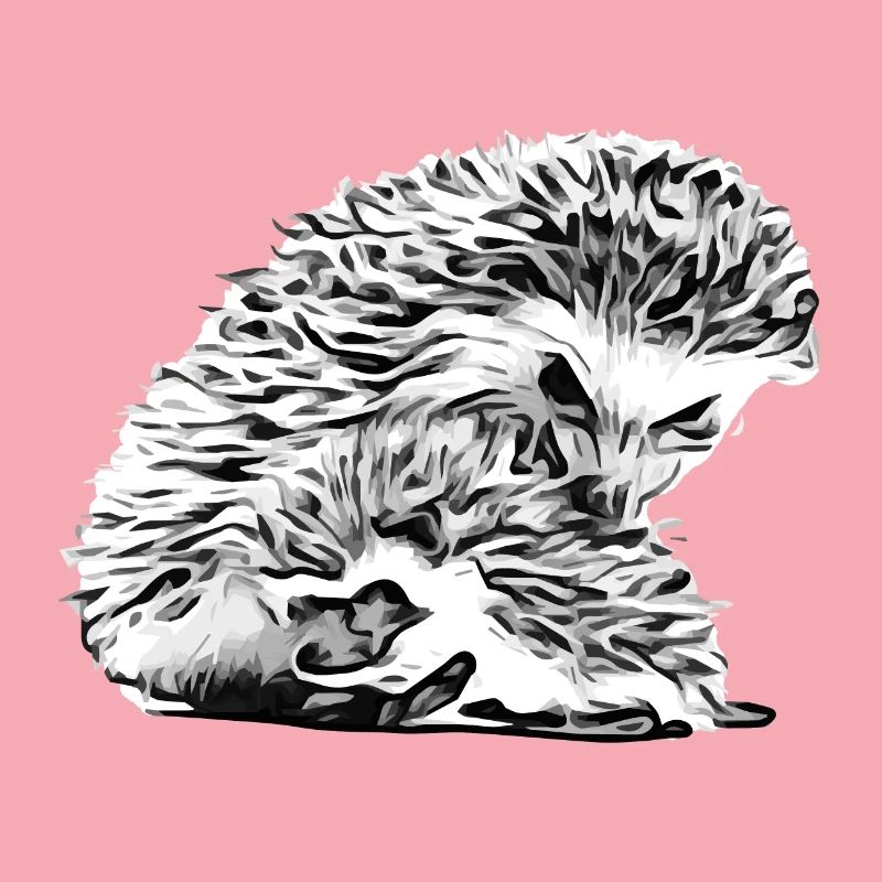 Maman hérisson avec bébé hérisson