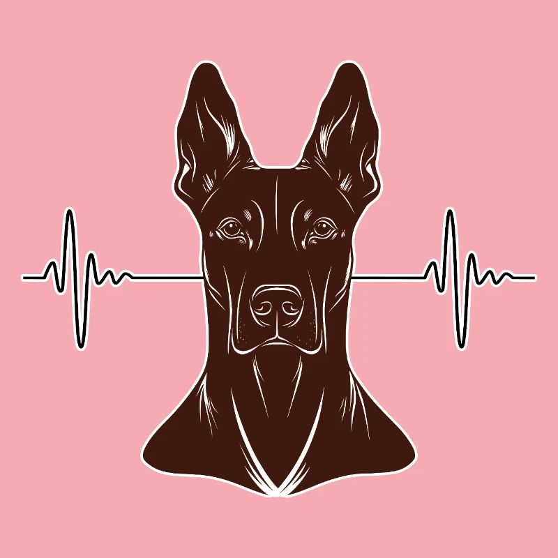 Dobermann Herzschlag – Rust Look