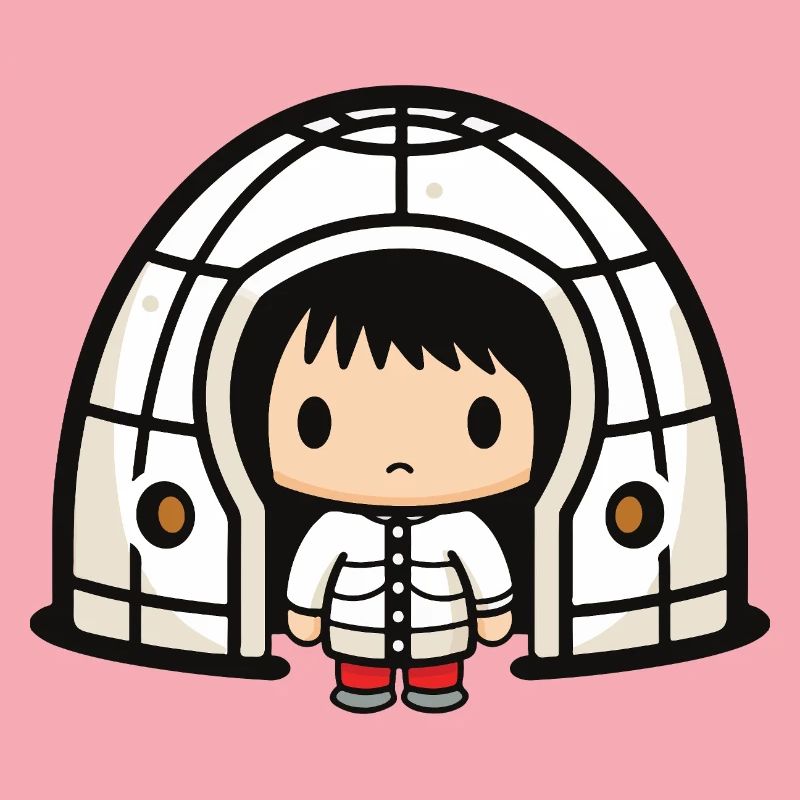 Winter Eskimo Iglu Comic