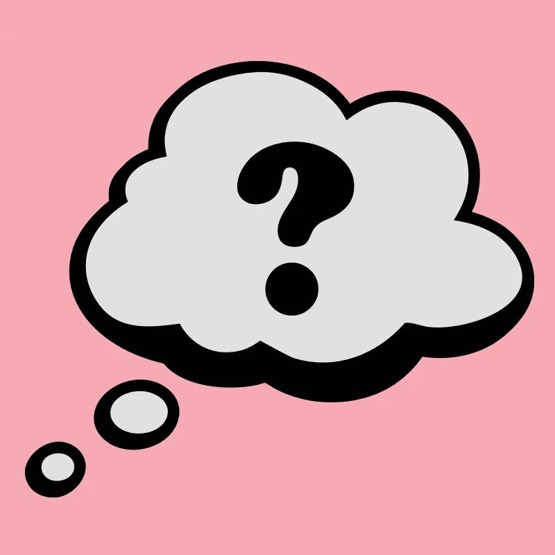 Comic speech bubble question mark