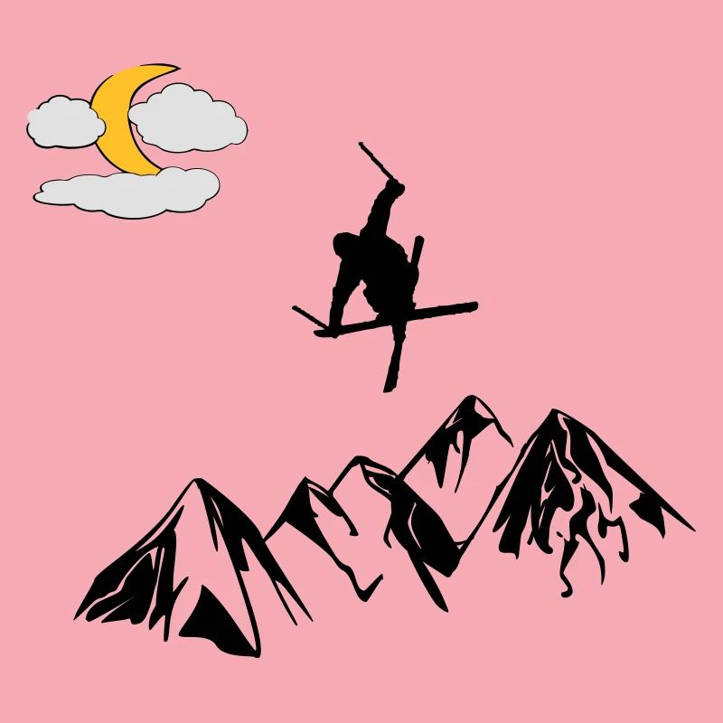 Mountain with ski freestyle
