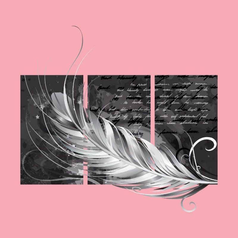 Feder-Triptychon