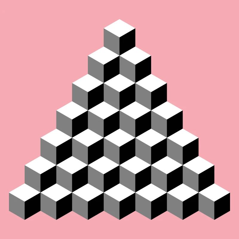 Isometric Cube Pyramid