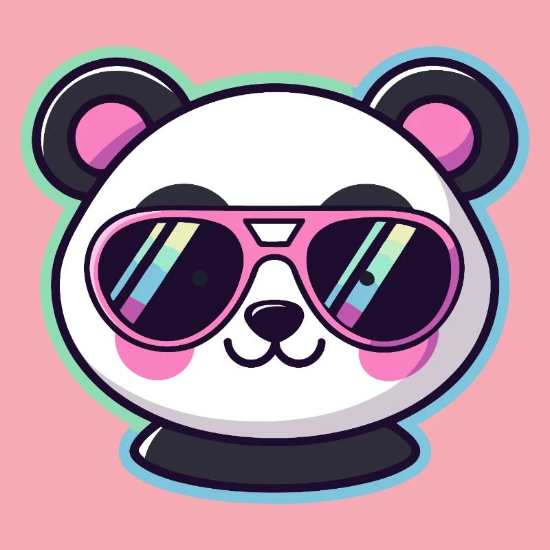 Panda Pop Retro-Pinkbrille