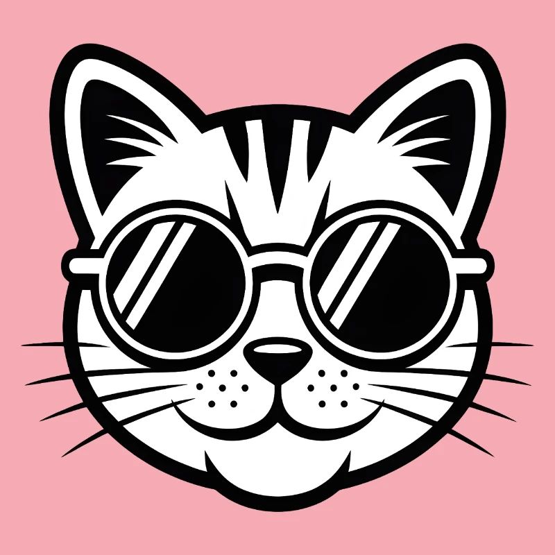 Coole Katze mit Sonnenbrille