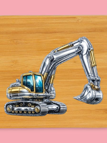 Bagger Chrom-Bagger Bagger Futuristischer Bagger