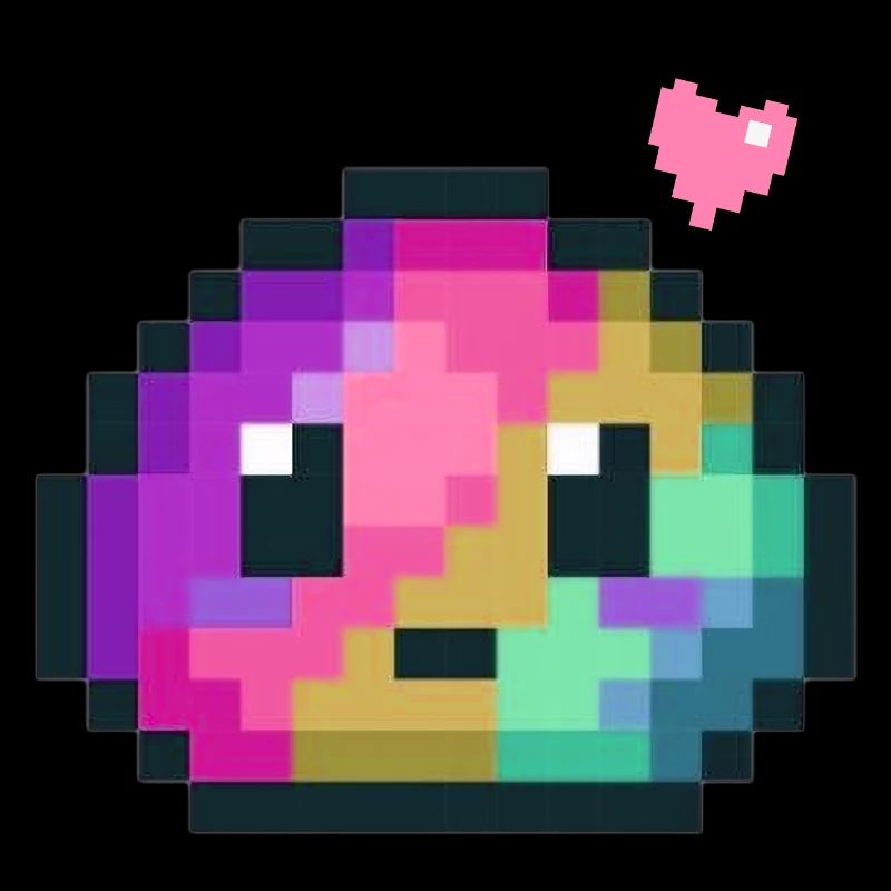 Pixel Farbexplosion Herz 8 Bit Retro Style 