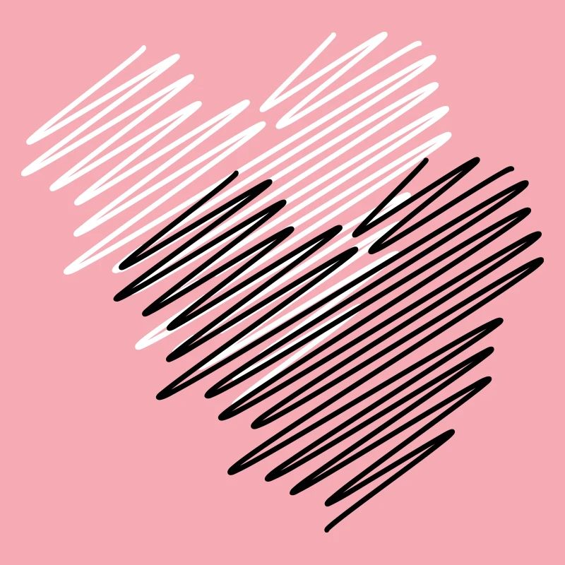 Two Hearts Scribble