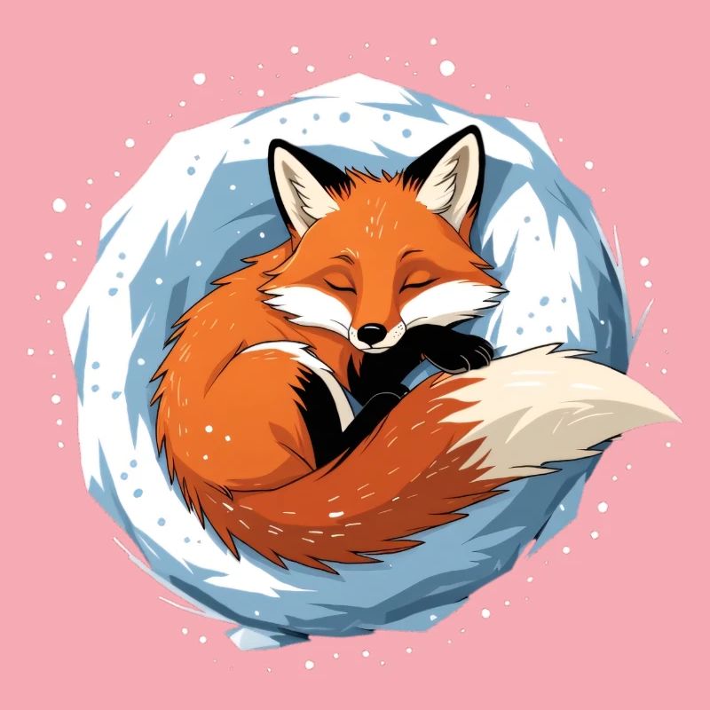 Winterfuchs im Eiskreis