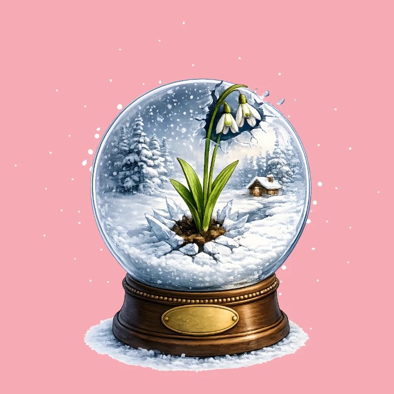 Snowdrop blasts snow globe