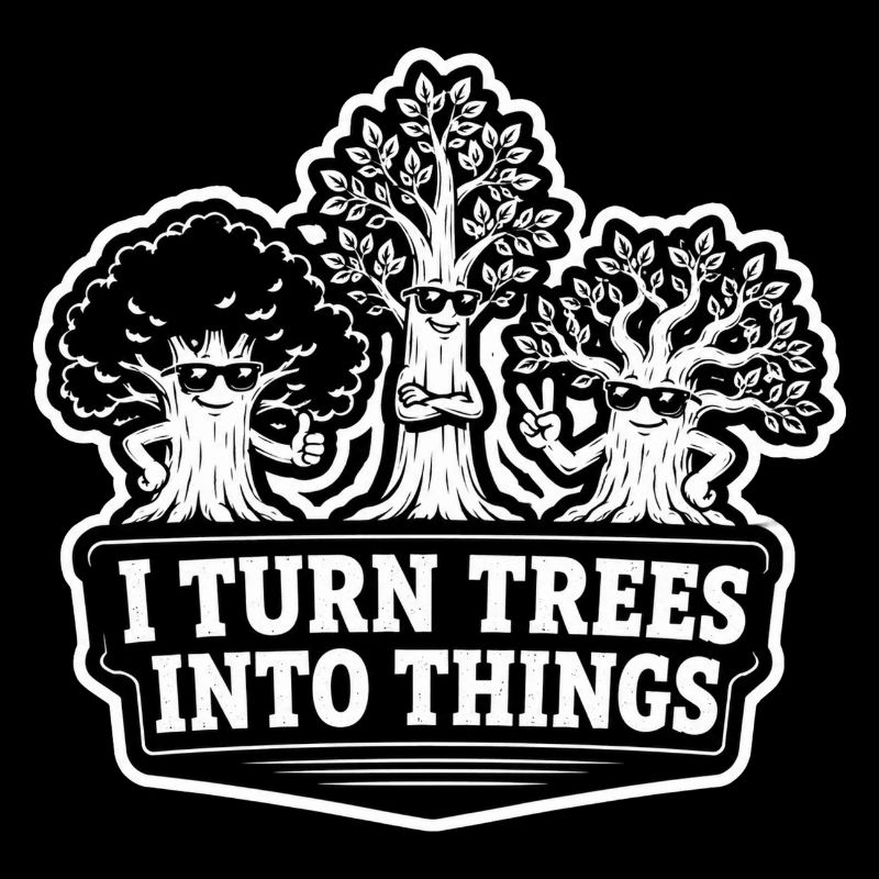 Je transforme les arbres en objets - humour de menuisier