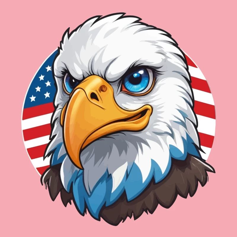 USA Flag Eaglehead Bald Eagle