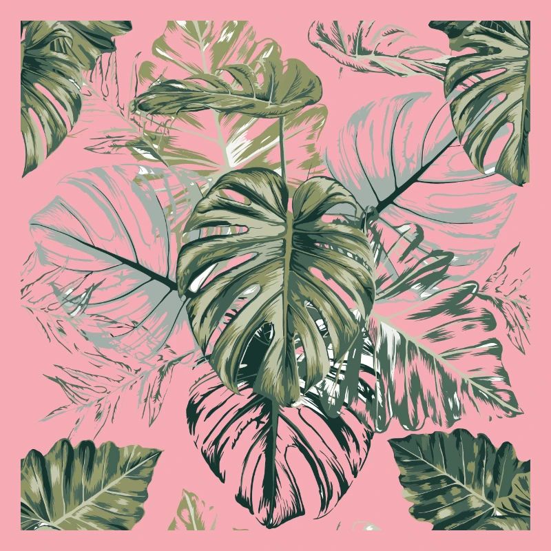 Tropical Monstera Leaves Pattern